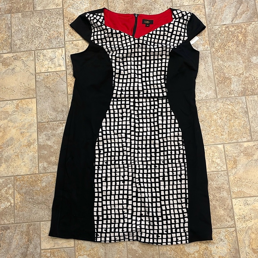 ILE New York Red, white, and black dress